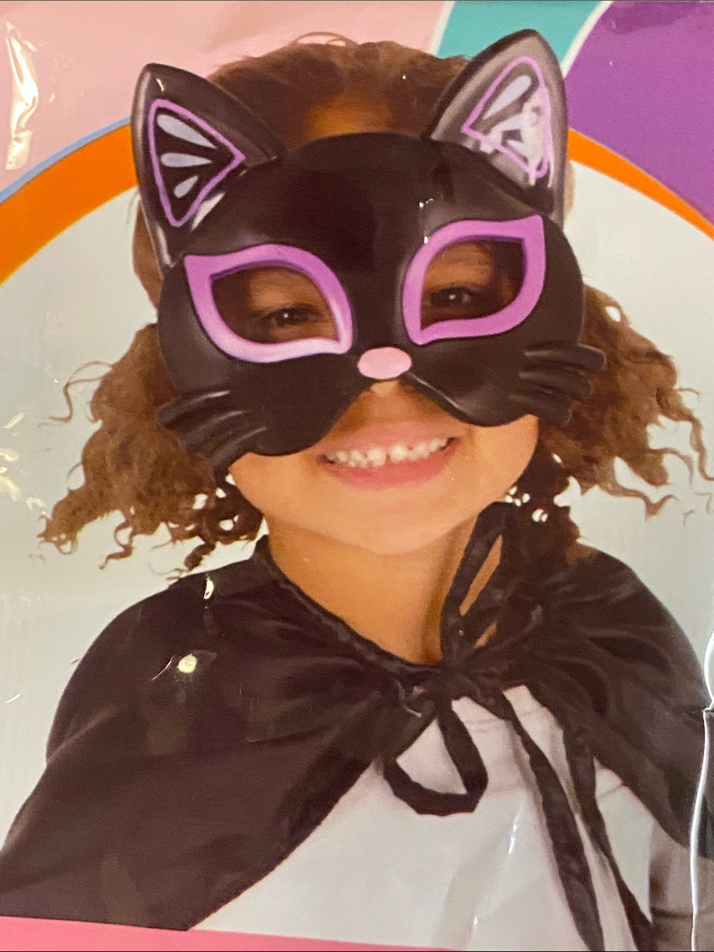 Black Cat Face Light Up Mask Custom For Kids
